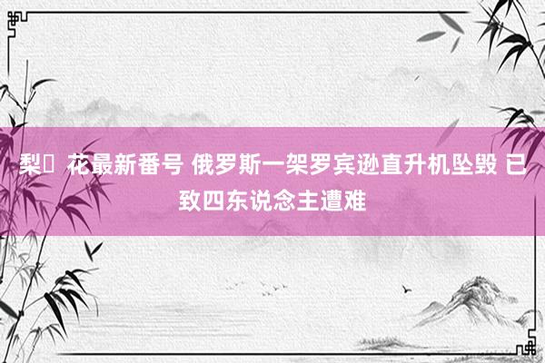 梨々花最新番号 俄罗斯一架罗宾逊直升机坠毁 已致四东说念主遭难