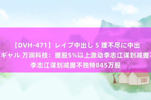 【DVH-471】レイプ中出し 5 理不尽に中出しされた7人のギャル 万润科技：握股5%以上激动李志江谋划减握不独特845万股