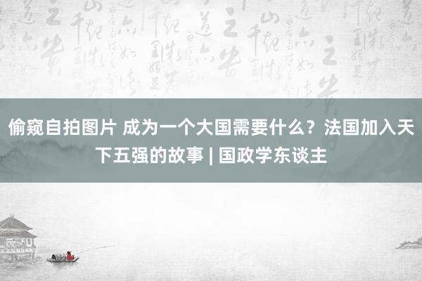 偷窥自拍图片 成为一个大国需要什么？法国加入天下五强的故事 | 国政学东谈主