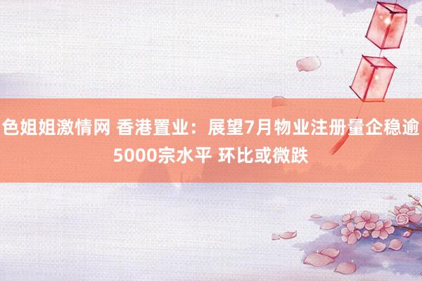 色姐姐激情网 香港置业：展望7月物业注册量企稳逾5000宗水平 环比或微跌