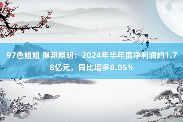 97色姐姐 得邦照明：2024年半年度净利润约1.78亿元，同比增多8.05%