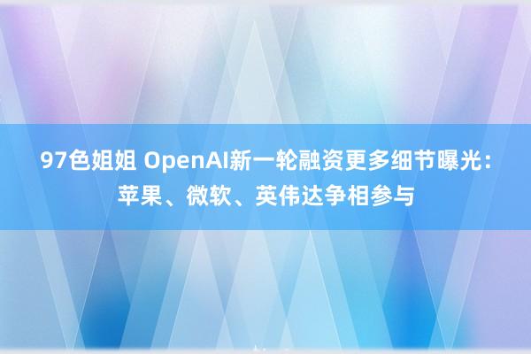 97色姐姐 OpenAI新一轮融资更多细节曝光：苹果、微软、英伟达争相参与