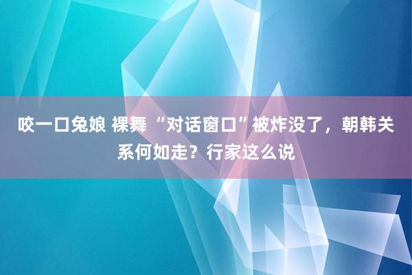 咬一口兔娘 裸舞 “对话窗口”被炸没了，朝韩关系何如走？行家这么说